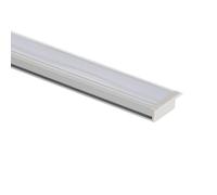 LEDKIA LIGHTING Profilé Aluminium Sol pour Rubans LED jusqu'à 12 mm Aluminium 2 m Blanc translucide