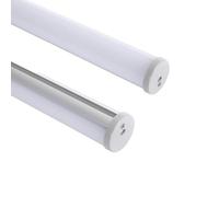 LEDKIA LIGHTING Profilé Aluminium Suspendu Rond 2 m pour Rubans LED jusqu'à 16 mm Blanc 2 m Blanc translucide