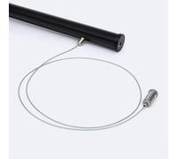 LEDKIA LIGHTING Profilé Aluminium Suspendu Rond 2 m pour Rubans LED jusqu'à 16 mm Noir 2 m Noir translucide