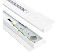 LEDKIA LIGHTING Rail Monophasé Borgia Encastré Aluminium pour Spots LED 1 Mètre Blanc