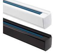 LEDKIA LIGHTING - Rail Triphasé Aluminium 2 Mètres pour Spots LED | 3 Allumages | Installation Murale ou Plafond | Système Éclairage Polyvalent | Rail Multifonctionnel, Blanc, Aluminium