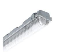 LEDKIA LIGHTING - Réglette Étanche Slim pour Tube LED (NON inclus) | IP65 | 60cm Connexion Latérale |Intérieure/Extérieure, 600 Mm, Polycarbonate