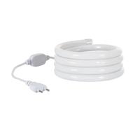 TechBrey Néon LED Flexible 360º Rond Dimmable 120LED/m 220V AC Blanc Froid IP67 sur Mesure Coupe tous les 100cm 15m Blanc