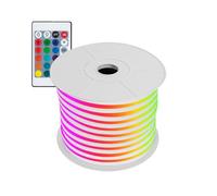 LEDKIA LIGHTING Ruban LED Néon Dimmable 220V BOBINE 50m RGB Semi-Circulaire 180 9W/m Coupe 100cm IP67 RGB