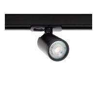 LEDKIA LIGHTING Spot à Douille sur Rail Monophasé Davos pour Ampoule GU10 Noir GU10