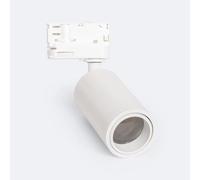 LEDKIA LIGHTING Spot à Douille sur Rail Triphasé Ágata Multiangle 10-50º pour Ampoule GU10 Blanc GU10