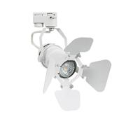 LEDKIA LIGHTING - Spot à Douille sur Rail Triphasé | Cinema Kurangna GU10 | Orientable 360º | Aluminium Durable | Pour Magasins et Galeries, Noir, Aluminium