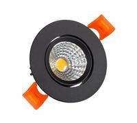 LEDKIA LIGHTING Spot Downlight LED 3W Rond COB CRI90 Coupe Ø 55 mm Noir No Flicker 4000K Blanc neutre