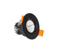 LEDKIA LIGHTING Spot Downlight LED 5W Rond COB CRI90 Coupe Ø 55 mm Noir No Flicker 2700K Blanc chaud