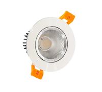 LEDKIA LIGHTING - Spot Downlight LED 7W | COB CRI90 | Ø70 mm Coupe | 40,000 Heures | Éclairage Focalisé 60° | Orientable | Aluminium, Blanc Froid 6000K