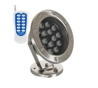 LEDKIA LIGHTING Spot LED RGB Fixation au Sol 24V 15W Submersible IP68 RGB