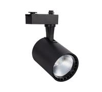 LEDKIA LIGHTING - Spot LED sur Rail Monophasé 20W | Éclairage Adaptable | Technologie COB | Design Orientable | Installation Simple | Blanc Chaud 3000K | Polycarbonate (PC)