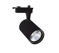 LEDKIA LIGHTING Spot LED sur Rail Monophasé 30W Bron Noir 3000K Blanc chaud