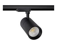 LEDKIA LIGHTING Spot LED sur Rail Monophasé 30W Mallet Dimmable Noir 3000K Blanc chaud