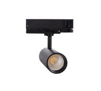 LEDKIA LIGHTING Spot LED sur Rail Triphasé 20W Carlo CCT Sélectionnable Noir 4000K - 5000K - 6000K Sélectionnable