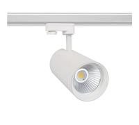 LEDKIA LIGHTING - Spot LED sur Rail Triphasé 20W Onuba | CCT Sélectionnable (chaud-neutre-froid) | Dimmable | Aluminium, Blanc