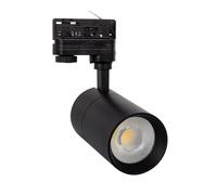 LEDKIA LIGHTING Spot LED sur Rail Triphasé 20W Onuba CCT Sélectionnable Noir Noir