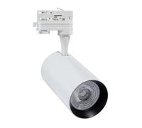 LEDKIA LIGHTING - Spot LED sur Rail Triphasé 30W Vulcan | Éclairage Flexible 3000 lm | Technologie COB SANAN | Angle 24°, Blanc Neutre 4000K, Aluminium