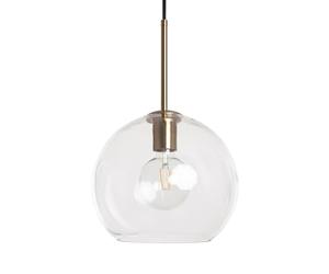 LEDKIA LIGHTING - Suspension Crystal Ona | Abat-jour Sphérique en Verre Transparent | Support Métallique Doré | Compatible Ampoule E27 Non Incluse | Pour Intérieur Moderne, Transparent, Verre