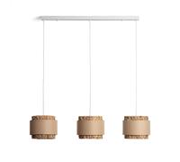 LEDKIA LIGHTING Suspension Fibres Naturelles Tri Orleans Beige E27