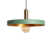 LEDKIA LIGHTING - Suspension Furiko | Design Industriel Unique | Ampoule E27 Non Incluse | Hauteur Réglable | Usage Intérieur IP20 | Acier et Aluminium, Vert