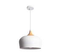 LEDKIA LIGHTING Suspension Métal et Bois Serena Blanc