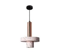 LEDKIA LIGHTING Suspension Métal et Ciment Hestia Or rose