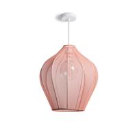 LEDKIA LIGHTING Suspension Métal et Tissu Ø400 mm Yara Rosa Empolvado E27