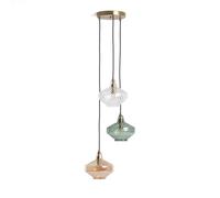 Suspension Métal et Verre 3 Spots Blas Multicolore