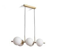 LEDKIA LIGHTING Suspension Métal et Verre Moonlight Brass 6 Spots Doré