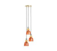 LEDKIA LIGHTING Suspension Métal et Verre Tri Baudelaire Rouge E14