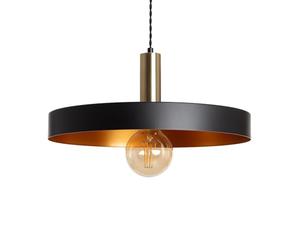 LEDKIA LIGHTING - Suspension Métal Furiko | Compatible Ampoules E27 220-240V | IP20 Intérieur | Aluminium et Acier | Câble Réglable 1560 mm | Design Industriel, Noir