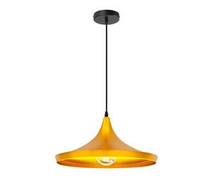 LEDKIA LIGHTING - Suspension Métal Presley | Design Japonais Inspiré | Douille E27 | Câble Réglable en Hauteur | Aluminium Résistant, Doré