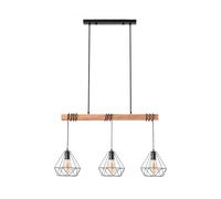 LEDKIA LIGHTING Suspension Métal Sardo 3 Spots Noir