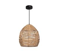 LEDKIA LIGHTING - Suspension Papier Tressé Beyawo | Éclairage E27 220-240V | Design Unique et Élégant | Câble Réglable | Utilisation Polyvalente: Maison, Restaurant, Café, Naturel