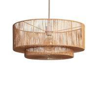 LEDKIA LIGHTING - Suspension Papier Tressé Dicenta | Éclairage Personnalisable | Matériaux Durables | Idéale pour Ambiances Boho-Chic, Naturel, Papier Tressé