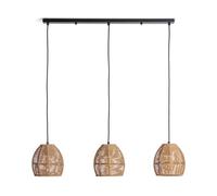 LEDKIA LIGHTING Suspension Papier Tressé Mahali 3 Spots ILUZZIA Naturel