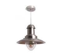 LEDKIA LIGHTING - Suspension style industriel rétro | Compatible ampoule LED E27 | Hauteur réglable | Pour intérieur IP20 | Salon, cuisine, bureau, Nickel, Métal