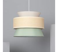 LEDKIA LIGHTING - Suspension Tissu Chulu | Design Élégant et Classique | Compatible Ampoule LED E27 | Utilisation Intérieure IP20 | 1700 mm x 400 mm, Vert, Textile