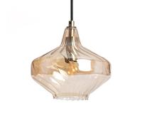 LEDKIA LIGHTING Suspension Verre Blas Ambre E14