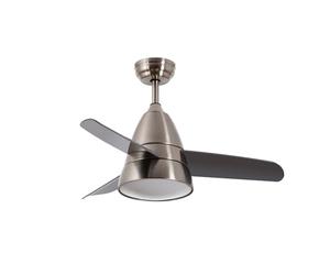 LEDKIA LIGHTING TECHBREY - Ventilateur de Plafond Silencieux | Moteur DC | LED CCT 15W | 6 Vitesses | Télécommande RF | Gris Industriel, Sélectionnable, Acrylonitrile butadiène styrène (ABS)