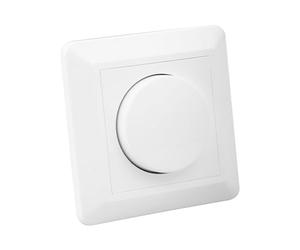 LEDKIA LIGHTING - Variateur Va-et-Vient Universel LED Triac | Contrôle d'Intensité 0-100% | Fonction Interrupteur | Installation Encastrable/Saillie | Charge 400W INC/HAL, Blanc Cassé