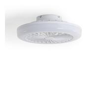 LEDKIA LIGHTING Ventilateur de Plafond avec Éclairage Silencieux DC Angin Transparent Télécommande Petit (jusqu'à 10 m²) 50 cm Blanc