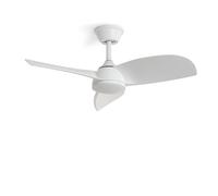 LEDKIA LIGHTING Ventilateur de Plafond avec Éclairage Silencieux DC Poros Evo Blanc Télécommande 90 cm Petit (jusqu'à 10 m²) Blanc