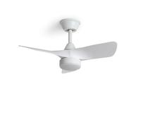 LEDKIA LIGHTING Ventilateur de Plafond avec Éclairage Silencieux DC Ventos Blanc Télécommande Petit (jusqu'à 10 m²) 76 cm Blanc