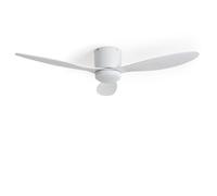 LEDKIA LIGHTING Ventilateur de Plafond Silencieux avec Éclairage DC Weimar pour Extérieur Blanc Télécommande Grand (plus de 20 m²) 132 cm Blanc