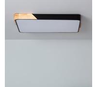 LEDKIA Plafonnier LED 30W Rectangulaire Bois et Aluminium 625x425 mm CCT Sé | CCT Sélectionnable 2700K-6500K | Éclairage 2400 lm | Bois et Métal