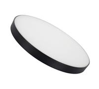 LEDKIA Plafonnier LED Extérieur Rond 24W Dimmable Ø220 mm Noir | E27 | IP44 | Installation Facile | Polypropylène, Blanc, Utilisation Intérieure/Extérieure