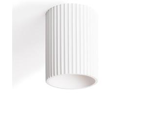 LEDKIA Plafonnier Plâtre Colum Blanc