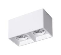 LEDKIA Plafonnier Space Carré Double Blanc avec Ampoule GU10 4000K Blanc ne